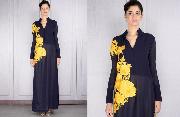 Manish Malhotra navy blue tunic