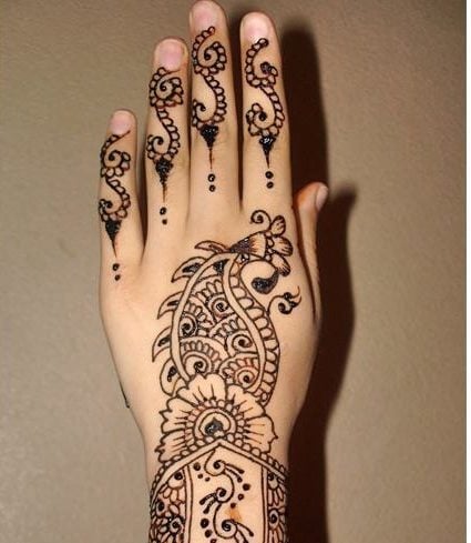 هنرهای mehendi برای بچه ها