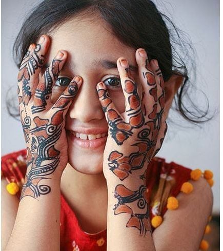 mehndi on kids