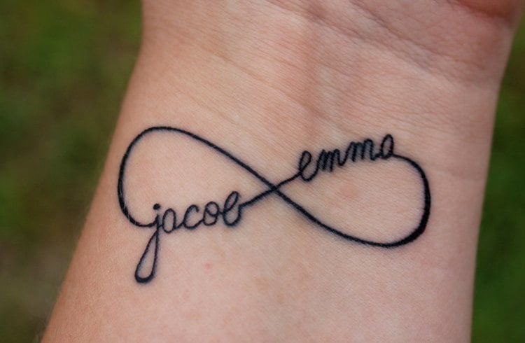 Couple Names Infinity Tattoo