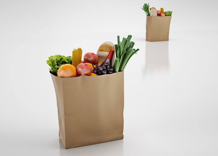 paper shopping bag storage