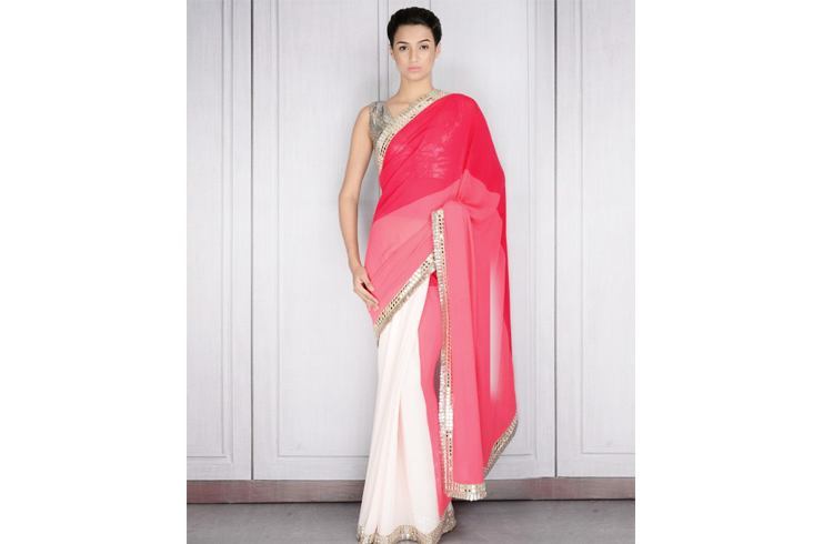 Pink mirror work Manish Malhotra saree