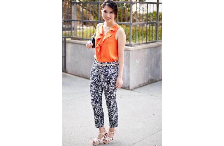 Pixie pants with solids