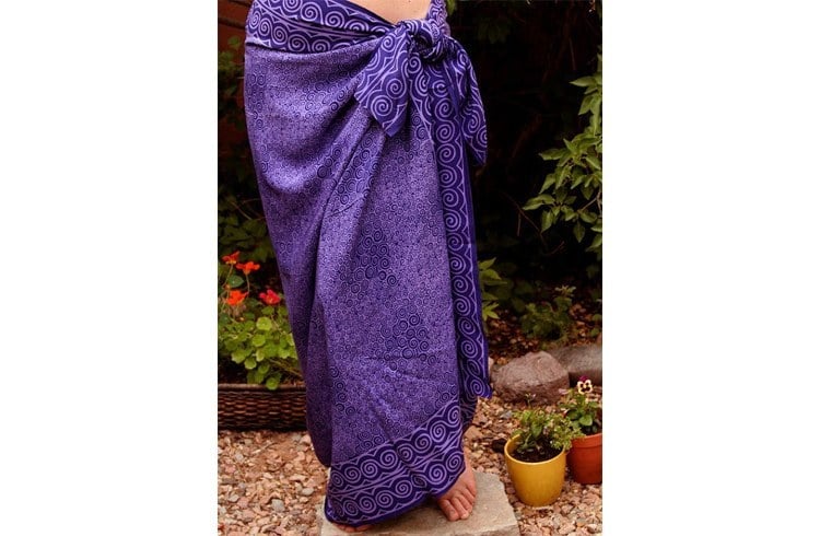 Purple printed sarongs