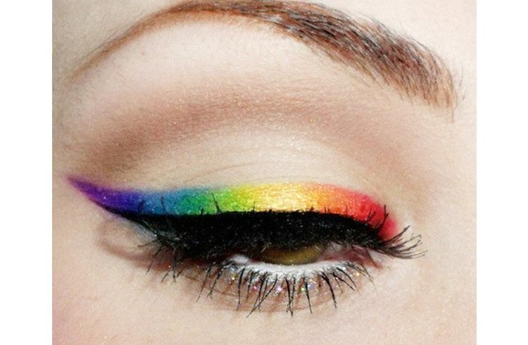 Rainbow eyeliner