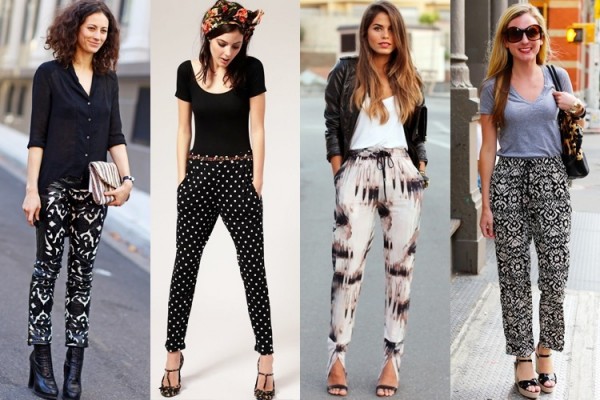 baggy patterned pants