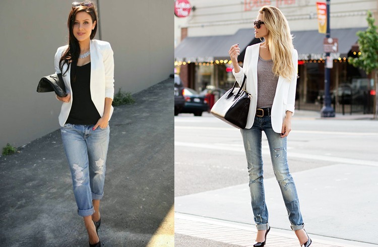 white blazer for a casual look