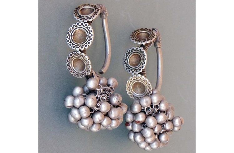 Women silver tribal earings