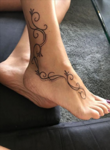 Henna Design Foot Tattoo