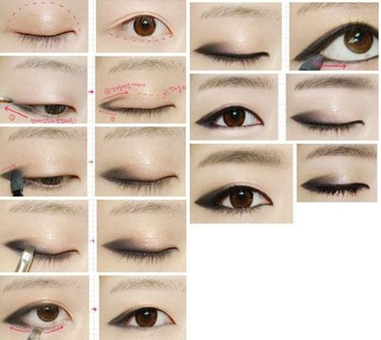 Koreanisches Monolid Make-up