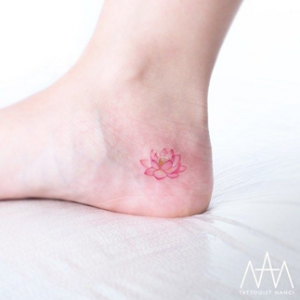 Minimalistic Side Foot Women Tattoo