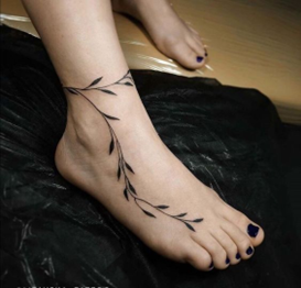Nature-inspire Foot Tattoo