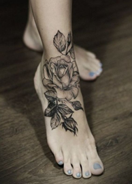 Rose Foot Tattoo