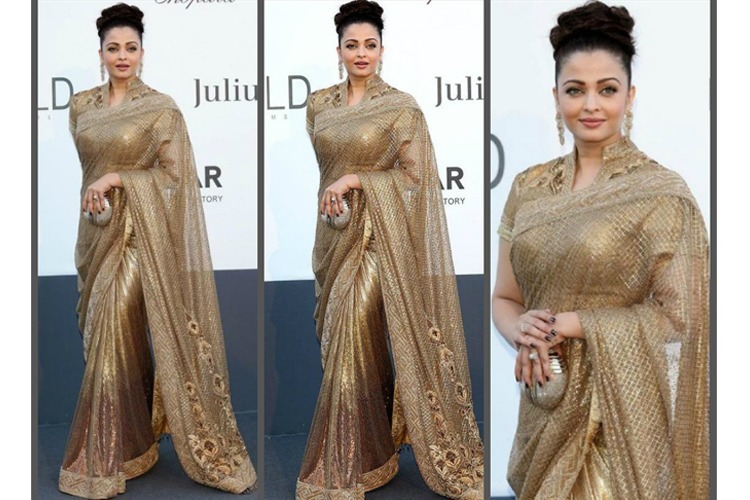 aishwarya rai shines in gold cannes