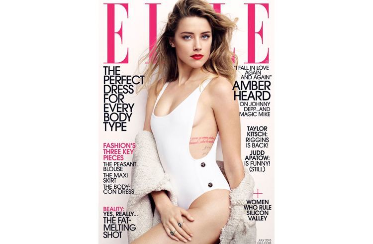 Amber on the cover of Elle