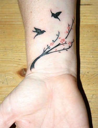 Birds wrist tattoo