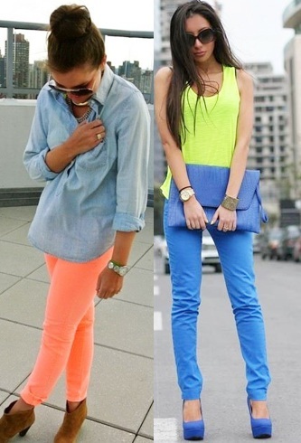 Bright colour fashion tips