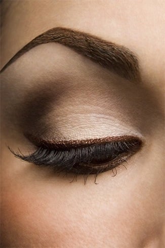 Caramel eye makeup