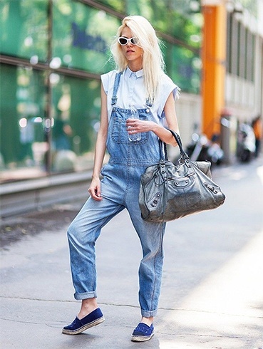 Collared shirt and espadrilles