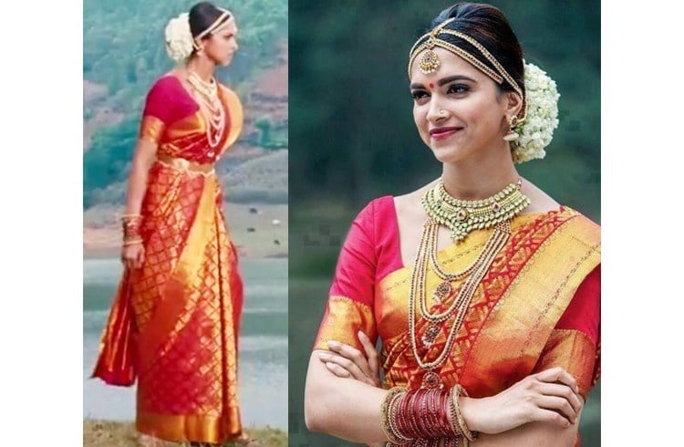 Deepika Padukone in wedding saree