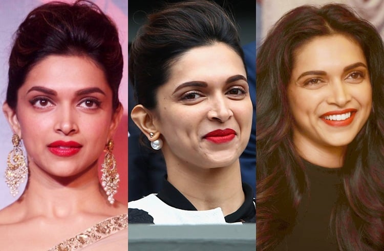 Deepika Padukone with Red Lipstick