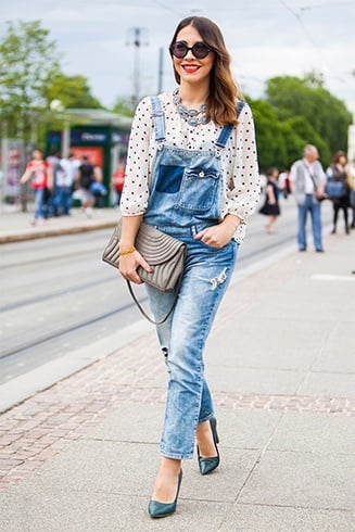 Denim overall street style