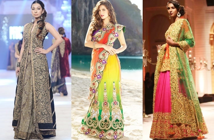 Embroidery on Bridal Sarees and Lehengas