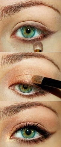 Diy caramel eye look