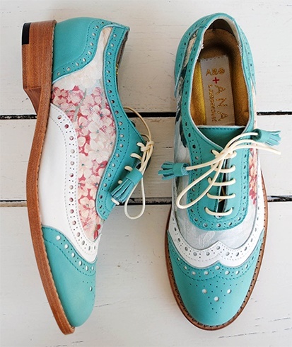 Floral brogues