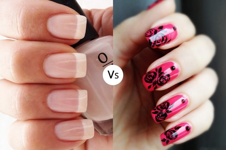 French Manicure versus Nail Art