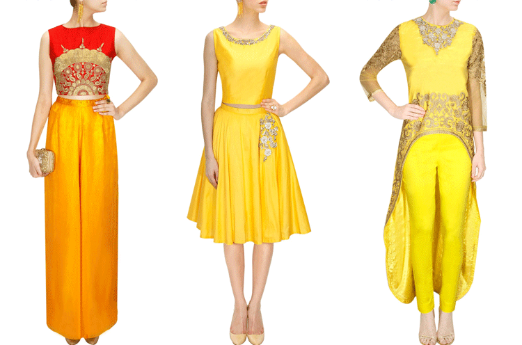 haldi ceremony dresses