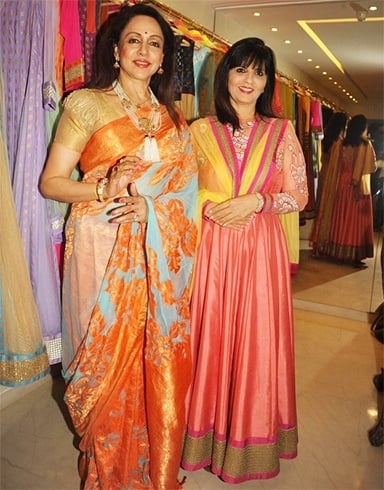 Hema Malini saree styles