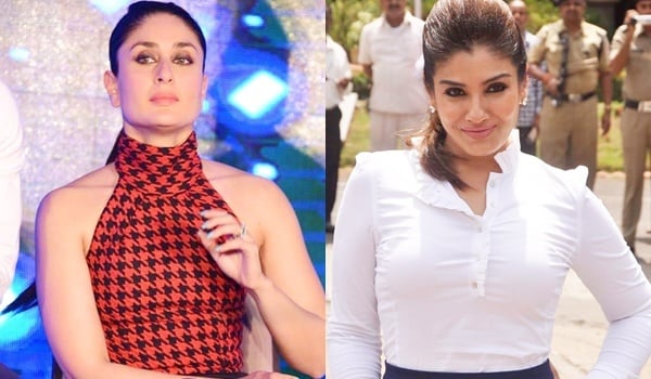 Kareena Kapoor and Raveena Tandon in Pencil Skirts