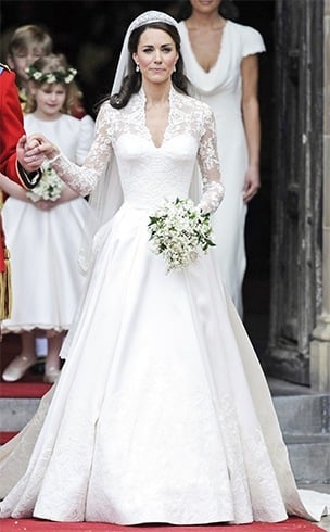 Kate Middleton Princess Ball Gown Wedding Dress