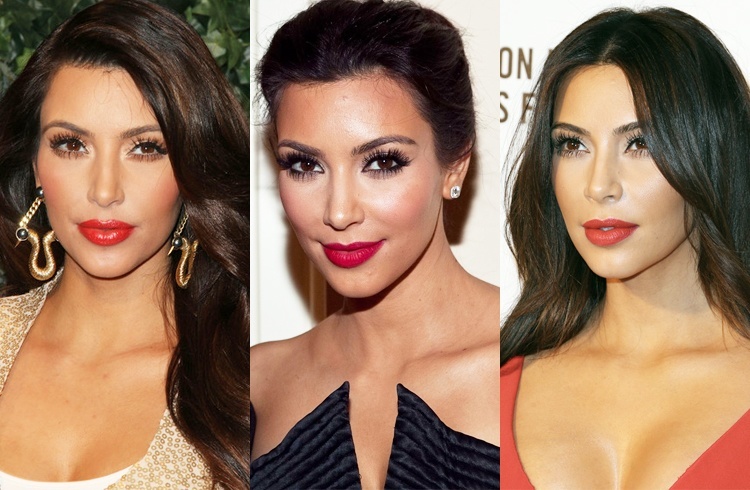 Kim Kardashian Red Lips 