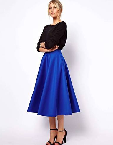 Midi length skirt