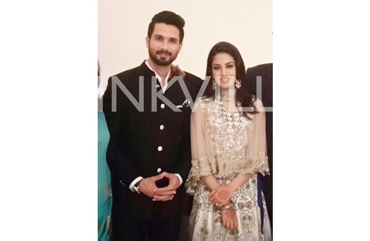 Mira Rajput and Shahid Kapoor  reception