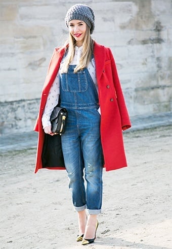 overalls with blazer