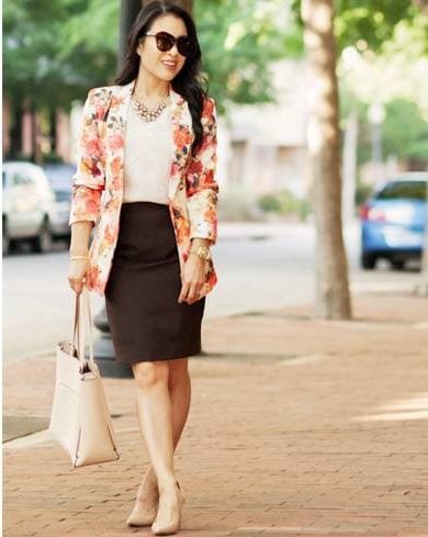 pencil skirt with tee