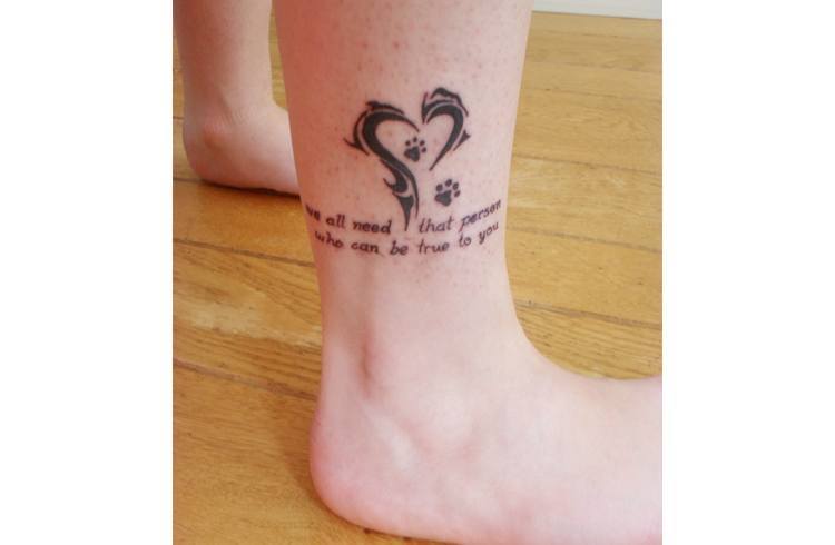 Pets foot tattoo designs