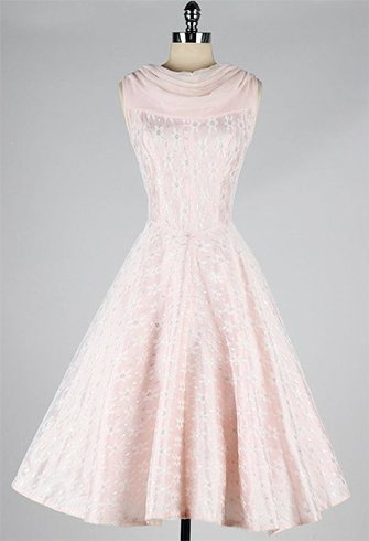 Pink chiffon daisy dress