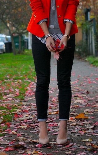 polka dotted shirt