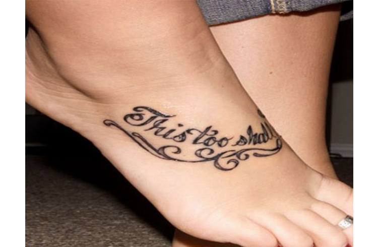Quotes foot tattoo