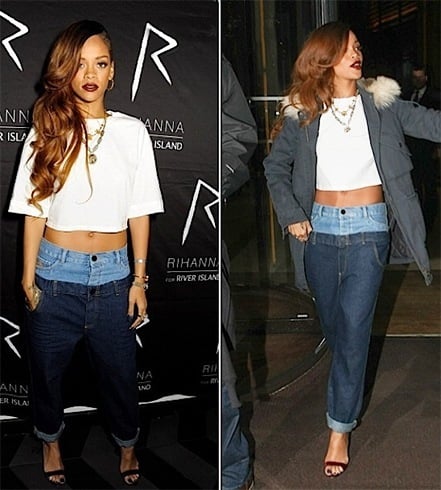 Rihanna celebrity denim styles