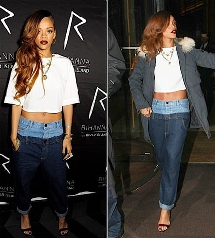 Rihanna celebrity denim styles