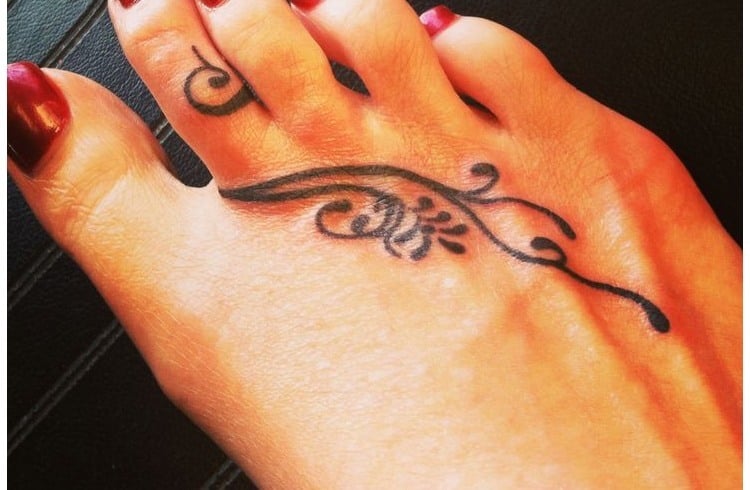 Tattoo designs on foot