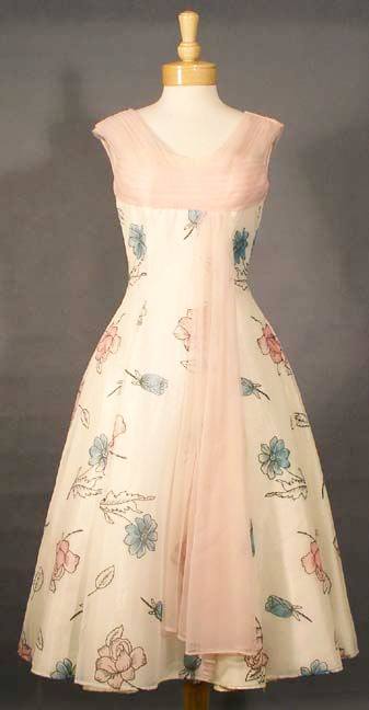 Vintage chiffon satin dress