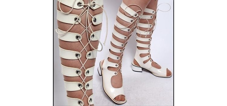 White Gladiator Sandals