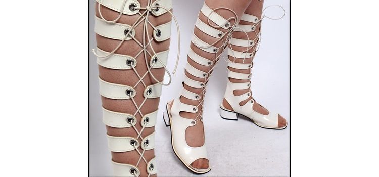 White Gladiator Sandals