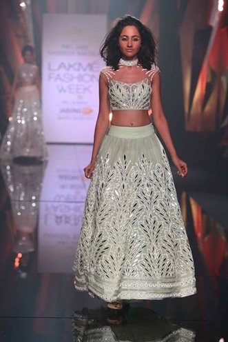 Abu Jani and Sandeep Khosla Mint Green Lehengas